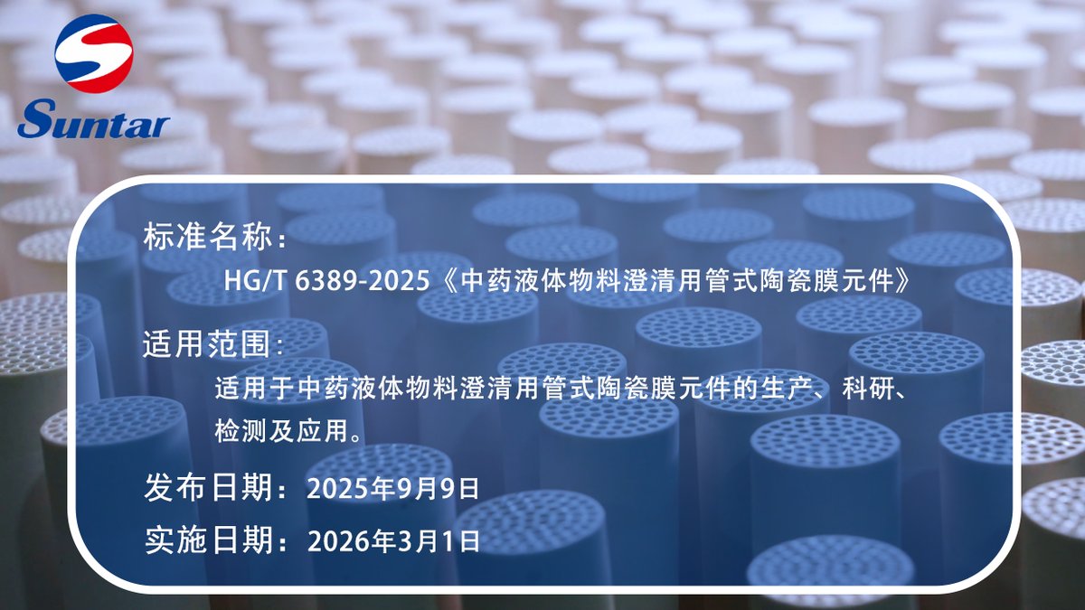 中药澄清行业新标准 HG/T 6389-2025 发布